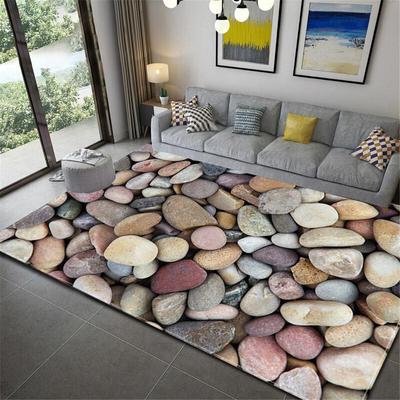 Wishstar 3D  Carpet Stone Printed Soft Flannel Large Carpet for Rooms Mats In The Hallway Antislip Kitchen Mat Big Floor Rugs