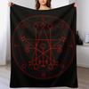 Sigil of Astaroth Throw Blanket Sofas Wednesday Halloween Flannel Blankets