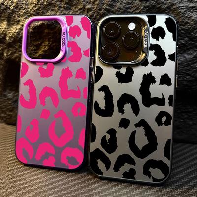 Leopard Print Electroplate Silver IMD Phone Case For Xiaomi Redmi Note 14 13 12 Pro Plus 5G 12S 11S 11 10 Redmi 13C 14C 4G Cover