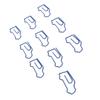 100 Pcs Car Shape Shaped Paper Clips Portable Plastic-coated Metal Small Paper Clips Blue Mini Size Cute Paper Clips