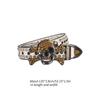 Adult Sequins Belt for Disco Party Waist Belt Rhinestones Skull Buckle Thin Waist Belt Street Cultures Enthusiasts Belt