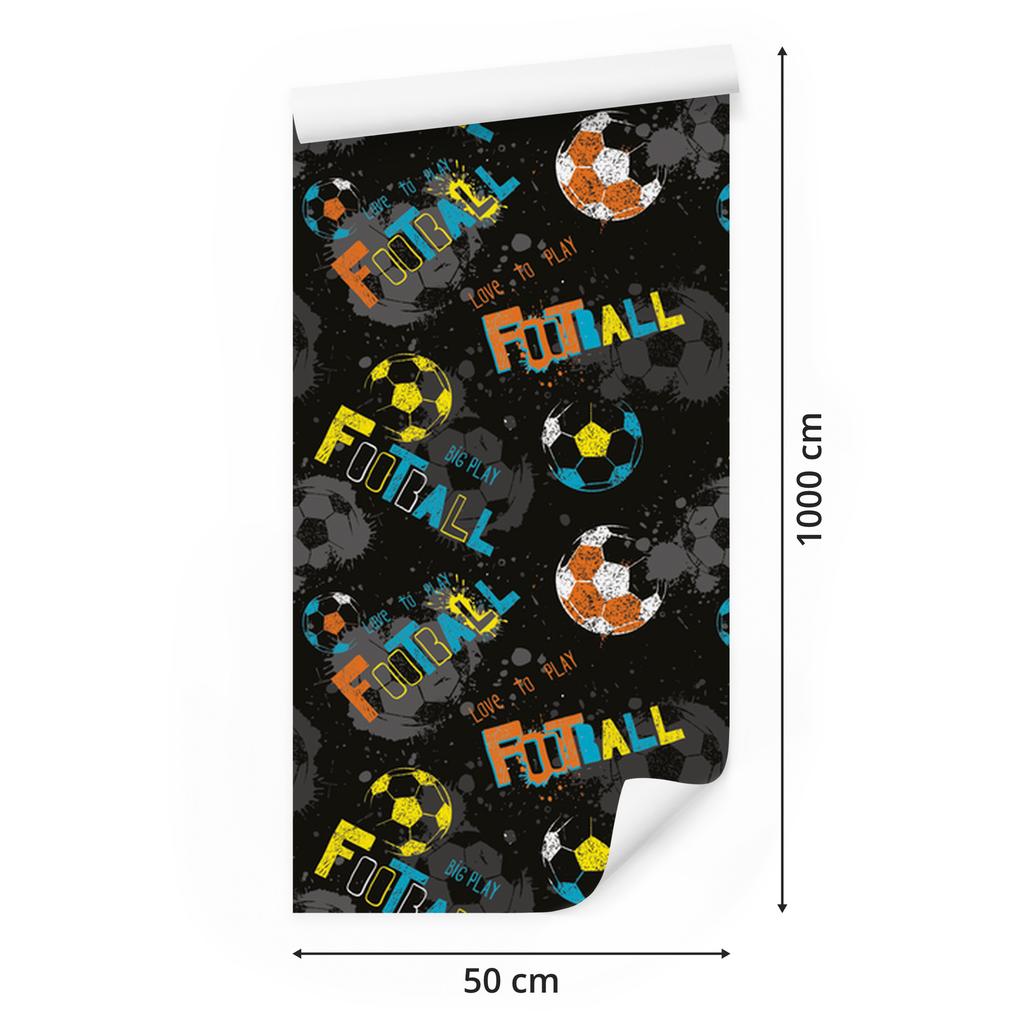 Colorful Football Wallpaper for Living Room and Bedroom 50x1000