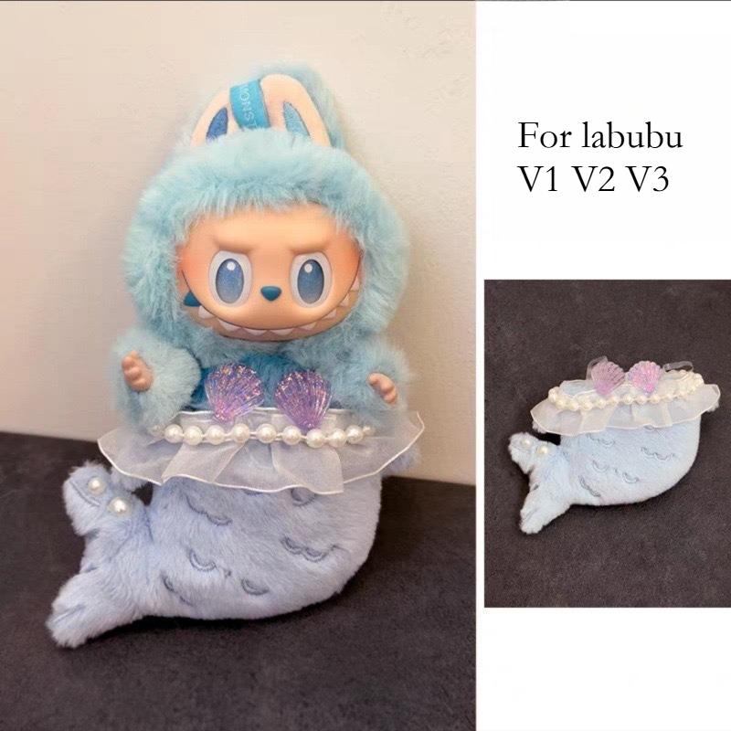 Cute Fried Shrimp Outfit Doll Clothes for Labubu Cartoon Cockroach Dinosaur Plush Clothes Clothes for Labubu V1 V2 V3 Dolls