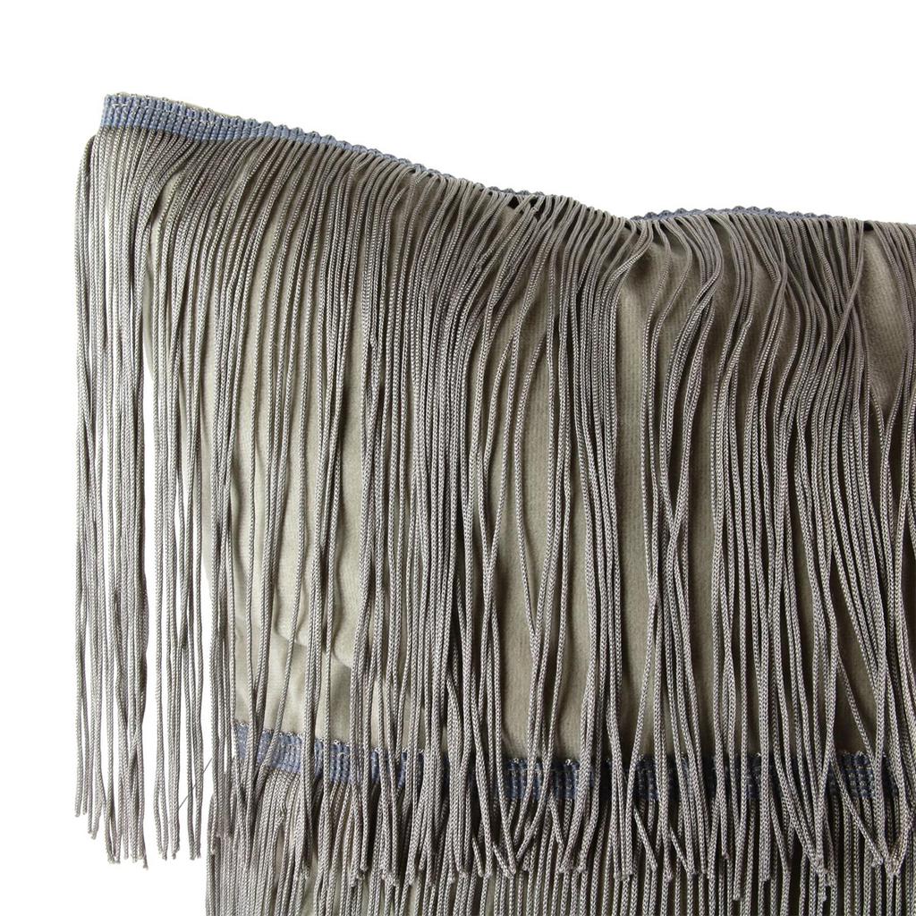Les Trésors De Lily [Q4408] - Taupe Gray 'Charleston' Velvet Cushion - 40 Cm