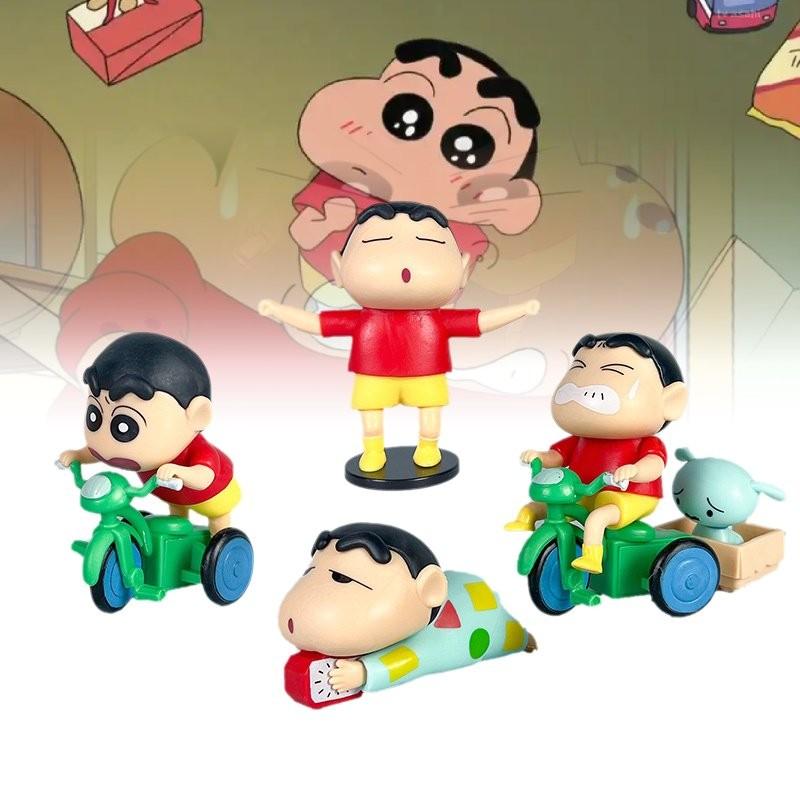 Adorable Crayon Shinchan Pvc Figurine Set Cute Cartoon Blind Box Collection