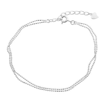 Silver Bracelet with No Stones, Product Weight 1.4 G (2153726)