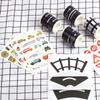 1 PCS Railway Train Curve Tape, 5m Long Washi Material, Handmade Road Sticker, Scrapbook Label Masking Tape