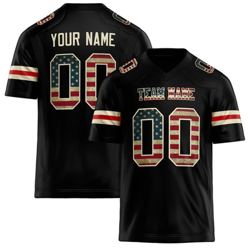 Customized Team Name Number Name Rugby T-shirt Personalized Black Mens Sports T Shirt Loose Quick Dry Team Uniforms