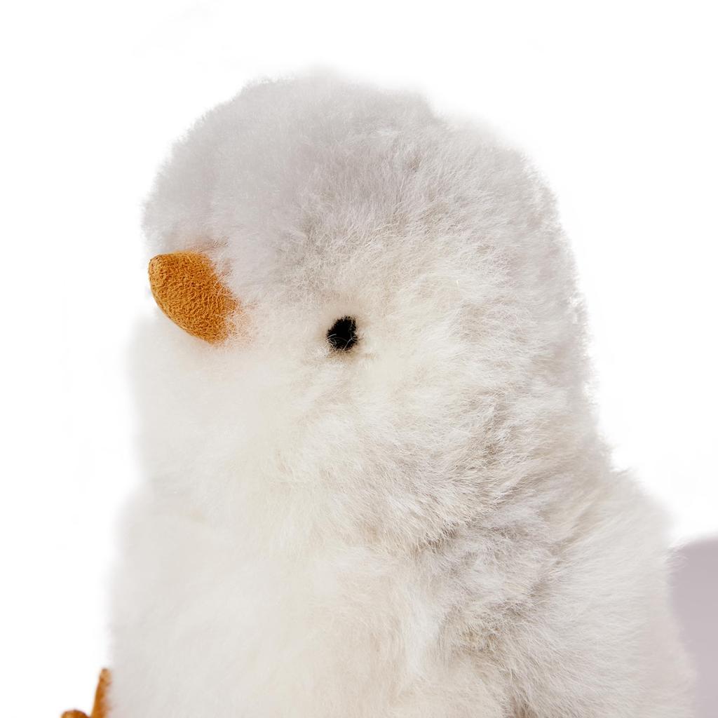 INJOI Plush Animal, Natural Alpaca Fur, Rare, Fluffy, Handmade, Cute, Perfect Gift for Anniversaries and Special Occasions (Penguin, 22cm, Gray,