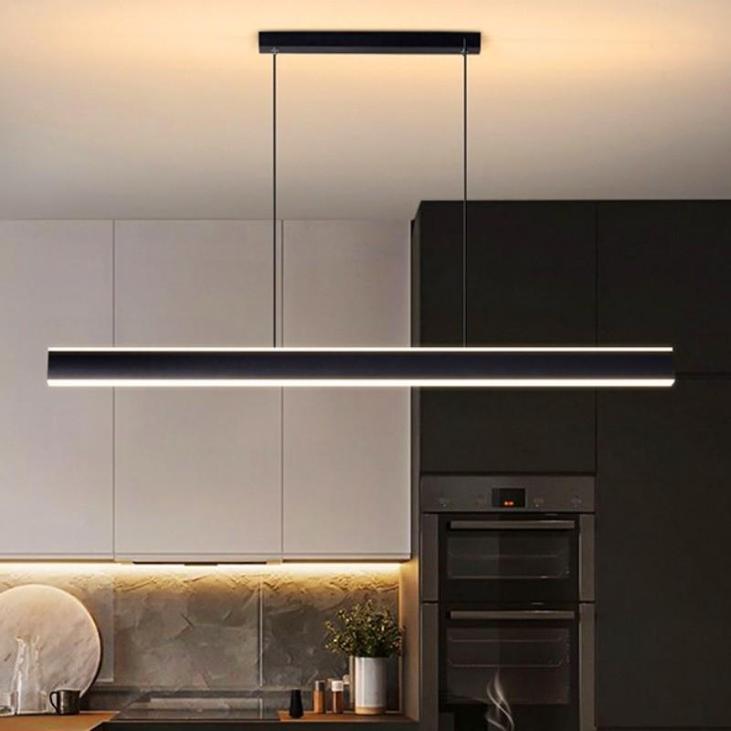 120CM Household Minimalist LED Chandelier 3 Lighting Modes Electric Ceiling Lamp Remote Control Dining Room Pendant Light