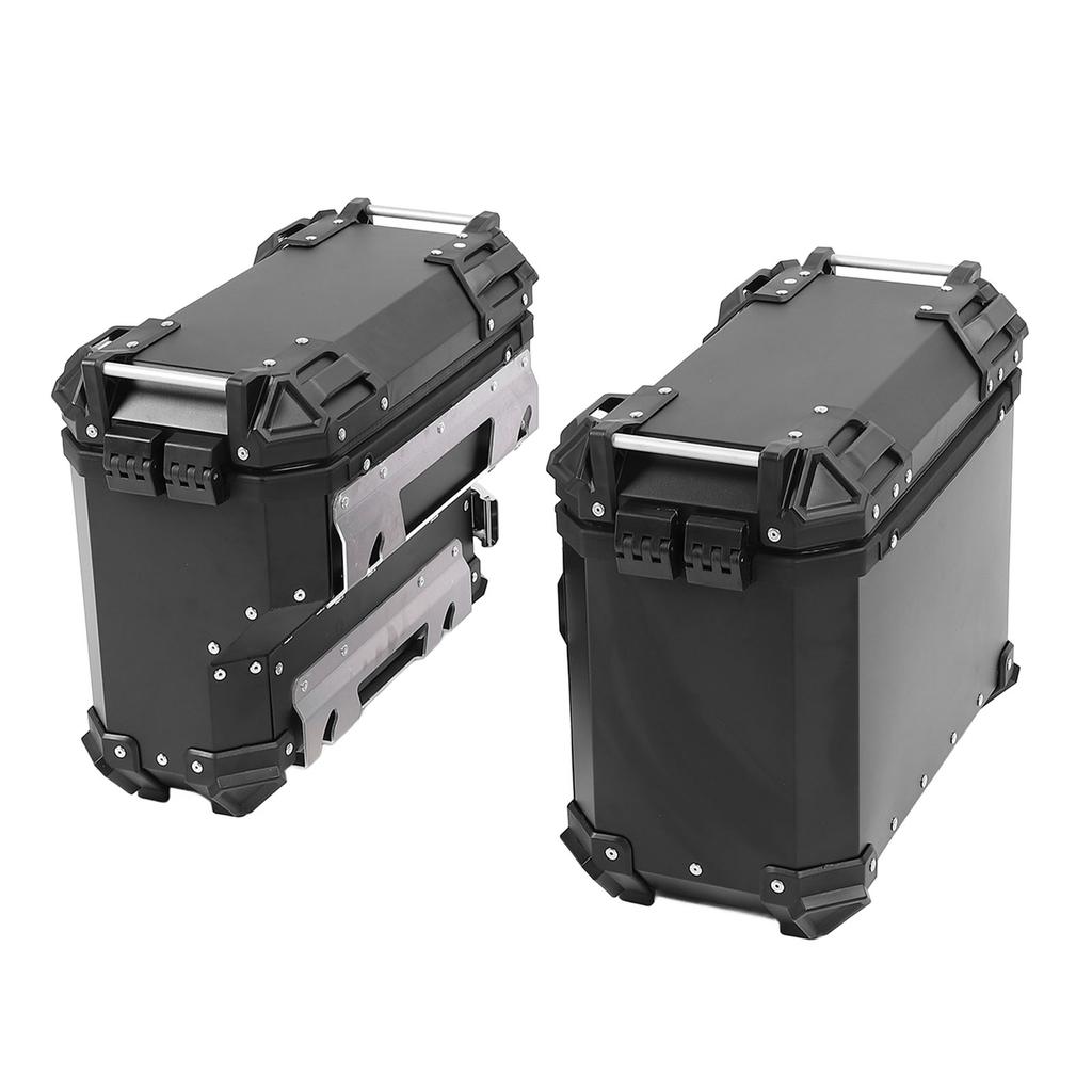 38L Motorcycle Side Case with Lock and Handle Left Right Water Resistant Quick Release Side Storage Carrier for Helmet