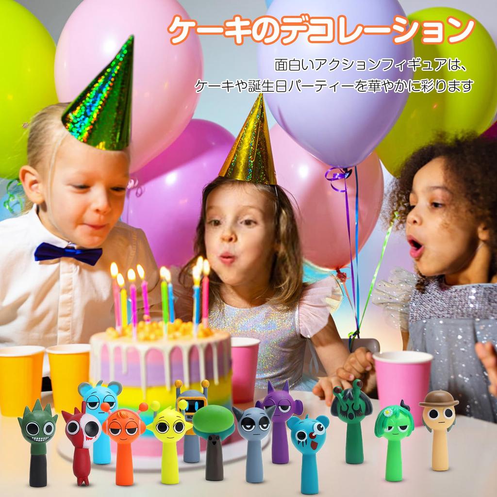 MORISHOP Spranky Toy Mini Spranky Plastic Game Character Tall of Figures, Figures, Figures, Models, Characters, Collection, 4-5cm (Pack 24)