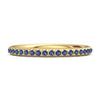 Blue Sapphire Round Eternity Ring - 925 Sterling Silver Gold Vermeil
