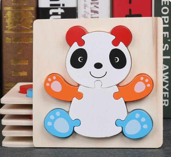 Wooden 3D Puzzle for Toddlers (1-3 Years) - Early Education & Intellectual Development Toy for Boys and Girls