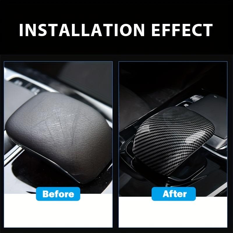Durable Knob Protector for Mercedes-Benz 19-24 Carbon Fiber Gear Shift Knob Cover Trim Car Accessories Gear Shift Cover