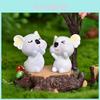 Tegneseriestil Resin Koala Figur Nydelig Mikrolandskap DIY Dekor Krystallkule Ornament