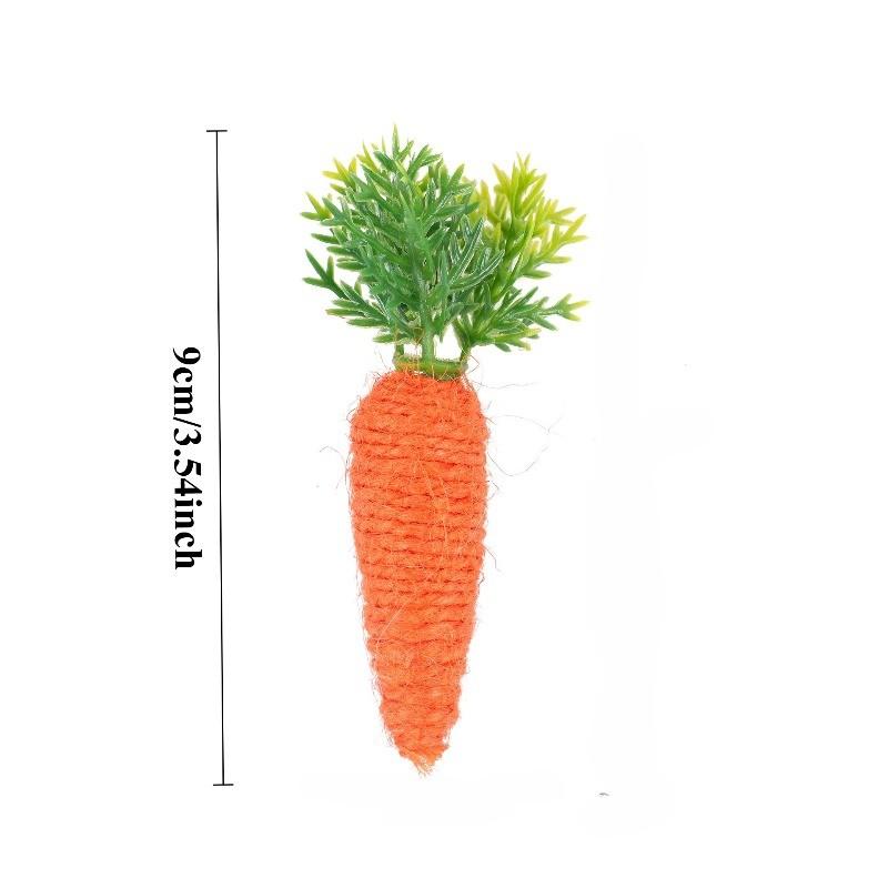 

4Pcs Easter Festival Carnival Miniature Artificial Carrot Decorative Ornament European and American Home Easter Tray Decorative