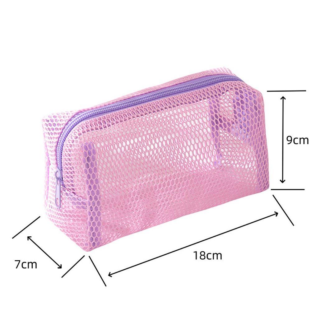 Dopamin Lippenstift Make-up Tasche Netz Reißverschluss Münzbörse Mode Kleinigkeiten Aufbewahrungsbeutel Reise