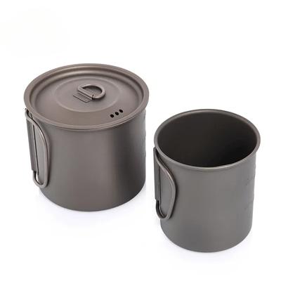 Tasse de Camping tasse en titane vaisselle touristique pique-nique tasse à café en plein air équipement de cuisine léger et facile à ranger ensemble de cuisine ustensiles de cuisine randonnée