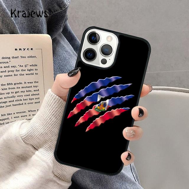 Haiti Haitian Flag Soft Phone Case For iPhone 16 15 SE2020 14 Max 6 7 8 Plus 11 12 13 Pro Max Mini Phone Cover coque Fundas