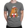 English Flag England Capybaras Tshirts Unisex Novelty Cotton Tees O Neck Short Sleeve T Shirt Printing Tops