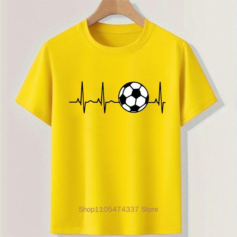 Summer Boys Football Print Children Tshirt Casual Kid Funny Comfortable Colorful Tops Teenager Crew Neck Short Sleeve Tshirts