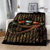 Egyptian Pictograph Symbol Printed Blanket Picnic Blanket Warm Flannel Blankets Home Bed Linings Blankets for Beds Birthday Gift