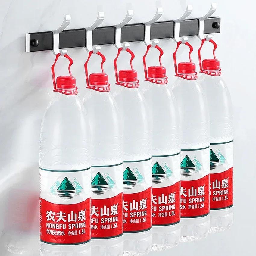 Creative Hook Wall Mounted Coat Hook Bathroom Rack Coat And Hat Free Punching Storage Rack for Clothes Hats Towels Keys