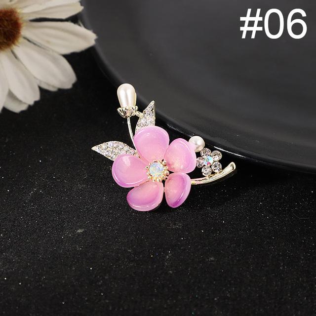 Oro Orchidea Spilla Di Cristallo Perla Fiore Spille Elegante Smalto Strass Floreale Dichiarazione Spilla Pins Gioielli Di Modo Accessori Per Le Donne Ragazza Regalo : Amazon.it: Moda