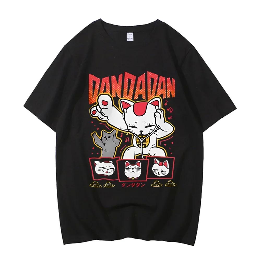 Japan Anime Dandadan Turbo Granny Cat Graphic T Shirt Fashion Cartoon T-shirt Men Women Vintage Casual T-shirts