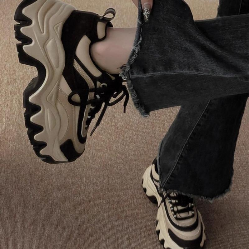 Women's shoes summer casual heightening platform dad shoes versatile running sneakers women's trend
