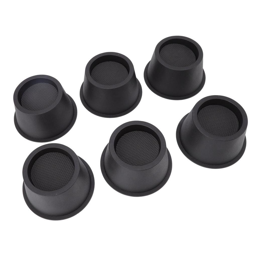 6Pcs Furniture Risers Round Plastic Furniture Lift Riser for Bed Table Couch Black 2.8in