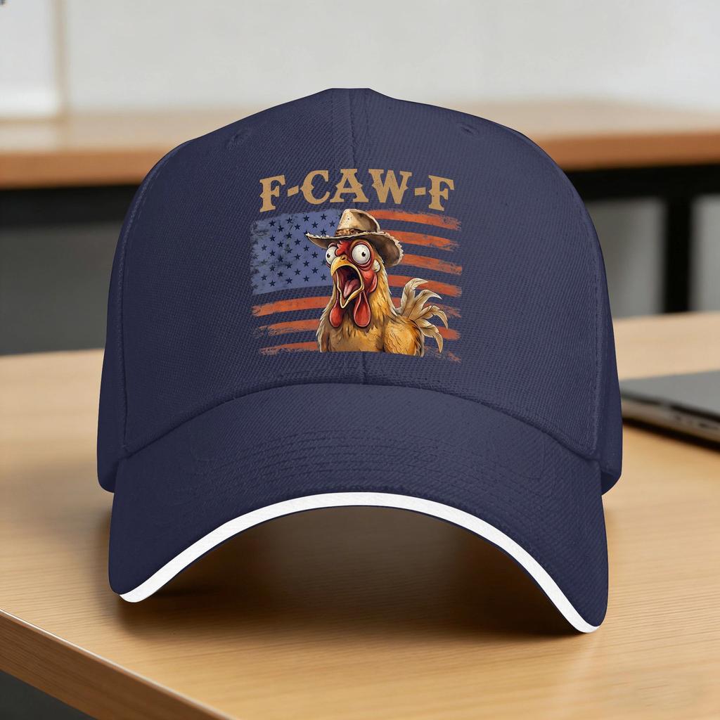 F Caw F Rooster Funny Bird Chicken Whisperer Fawk Casual Baseball Cap Summer Trucker Hat Sun Cap Couple Fashion Baseball Caps
