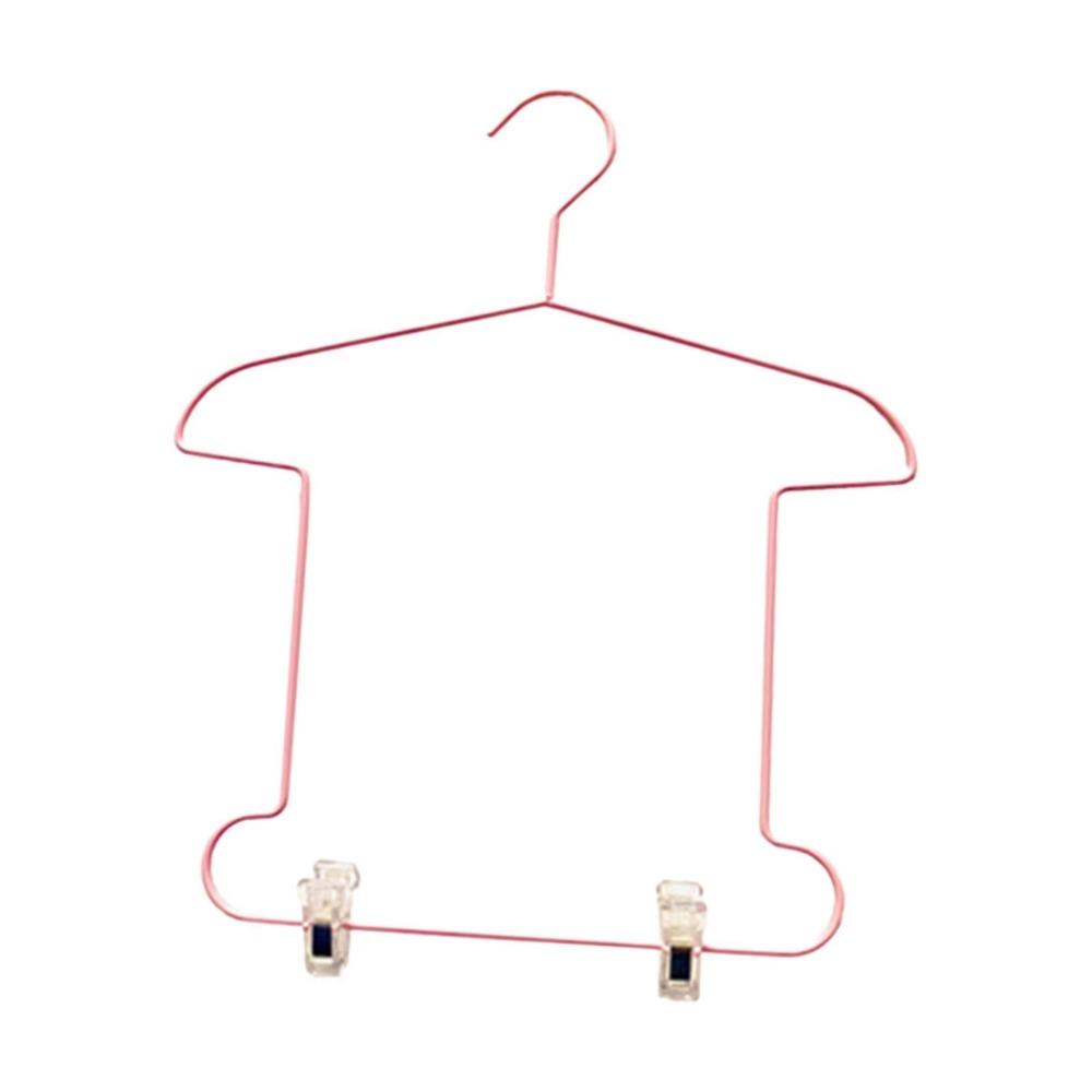 2Pcs with Pant Clips Clothes Display Hanger 2 In1 Mini Garments Holder Clothes Storage Rack Closet