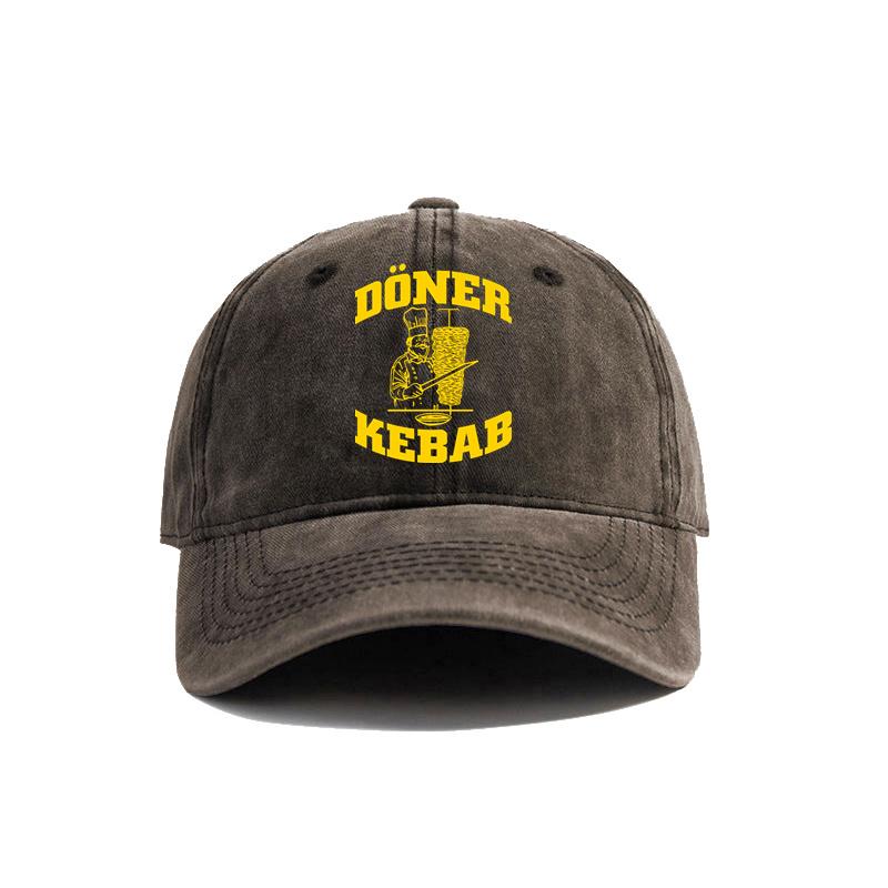 Döner Kebab Baseballkappe Distressed Hüte Kappe Döner Kebab Herren Retro Outdoor Sommer Verstellbare Mütze