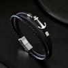 Creative Stainless Steel Boat Anchor Bracelet Multi-layer Woven Leather Accessory Jewelry