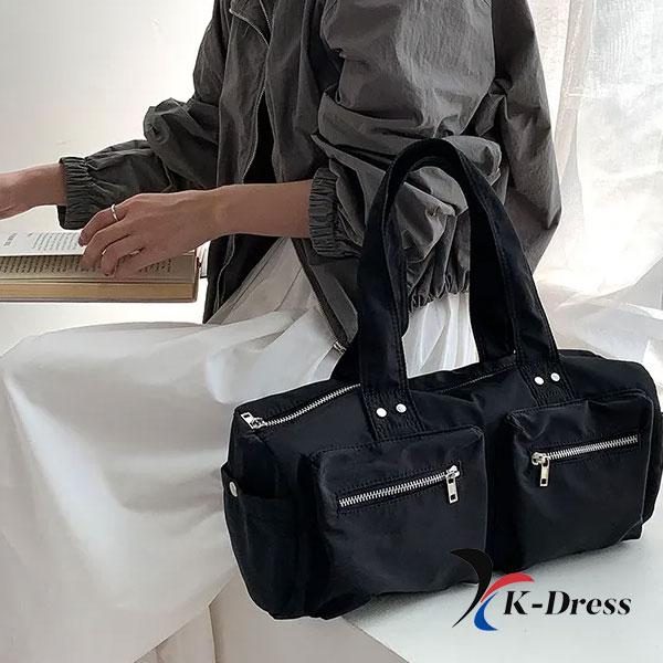 Drum Two-Pocket Nylon Tote Bag (4 Colors)