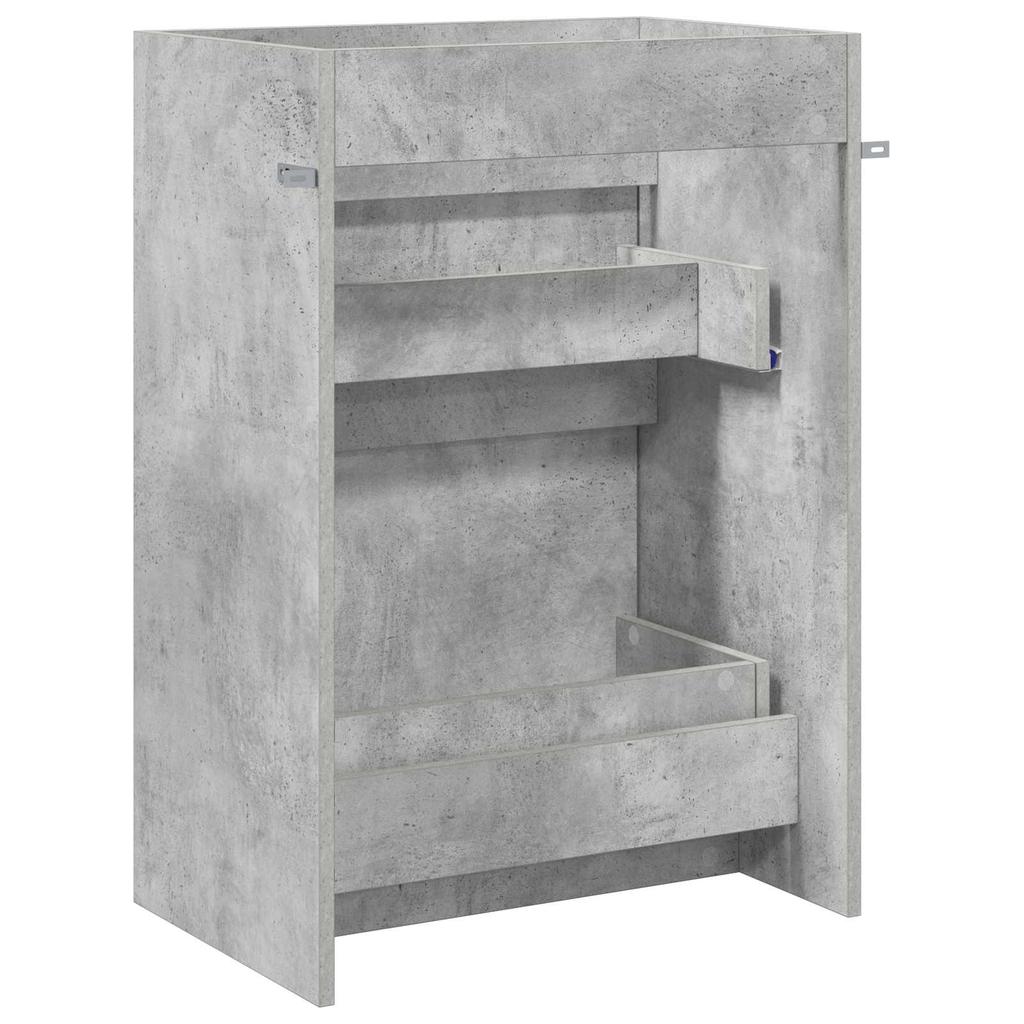 Bathroom Vanity Unit Concrete Grey 56 x 37.5 x 81 cm Particleboard