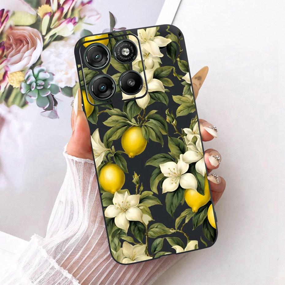 Modne etui na telefon z literami dla Motorola Moto G77 G67 Tylna osłona dla MOTO G67 G77 5G Miękkie czarne silikonowe etui