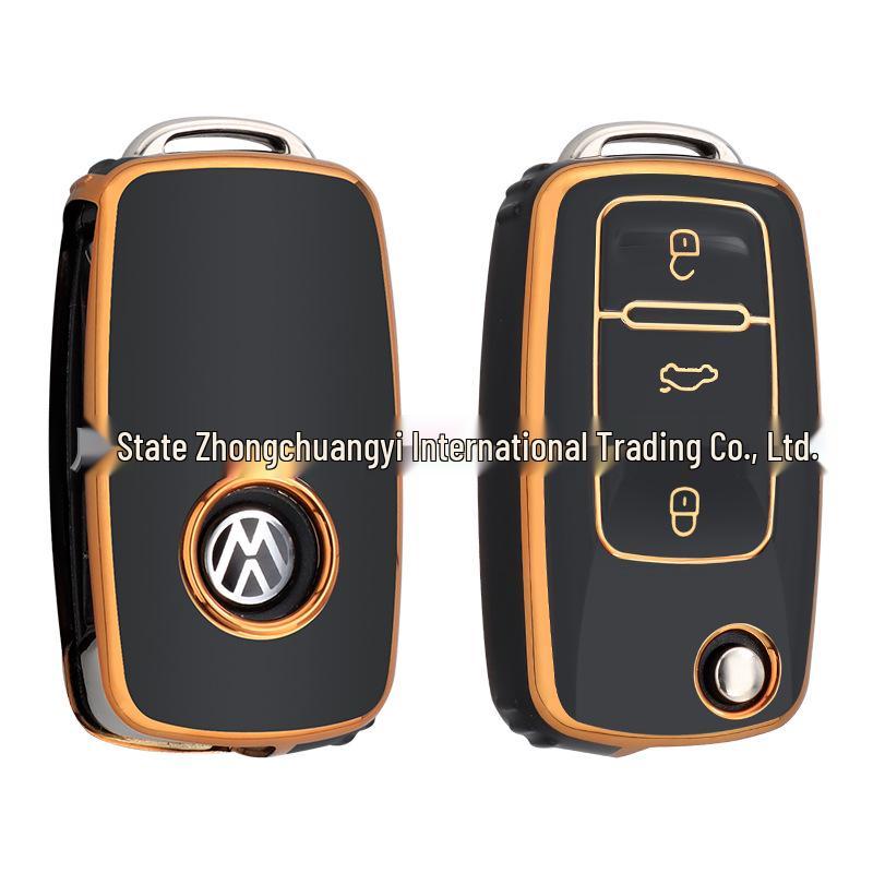 Volkswagen Key Cover for Tiguan, Sagitar, Lavida, Passat, Bora, Lamando, Santana, Scirocco, and Jetta - TPU Shell