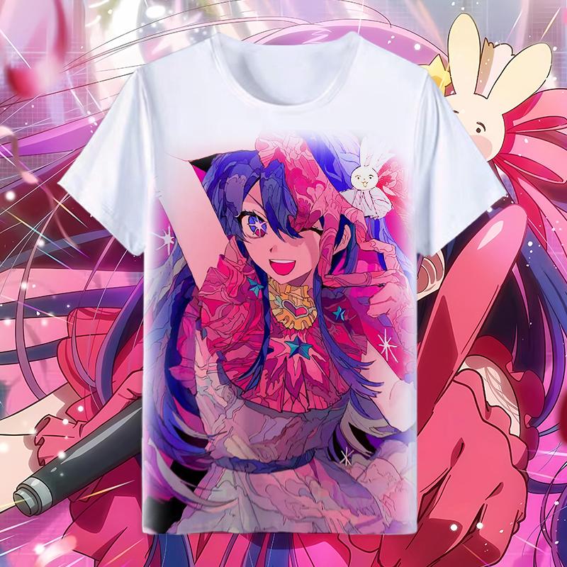 Oshi No Ko Anime Manga Stampa 3D T-Shirt Uomo Donna Moda Streetwear T-Shirt Oversize a Manica Corta Magliette Maschili Top Abbigliamento Uomo