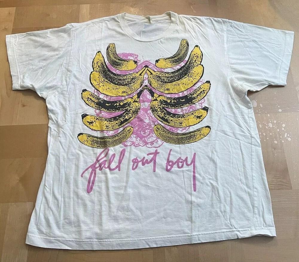 

Fall Out Boy Banana Rib Cage Short Sleeve White All Size Shirt Unisex T-Shirt S