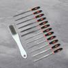 13Piece Sturdy File Set with Cleaning Brush Complete File Set with Cleaning Brush for Diverse Materials Shaping Needs
