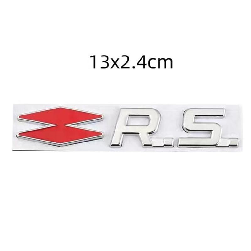 Emblema RS Line Metallico 3D Per Auto - Adesivo Decorativo Bagagliaio | Nero - 8