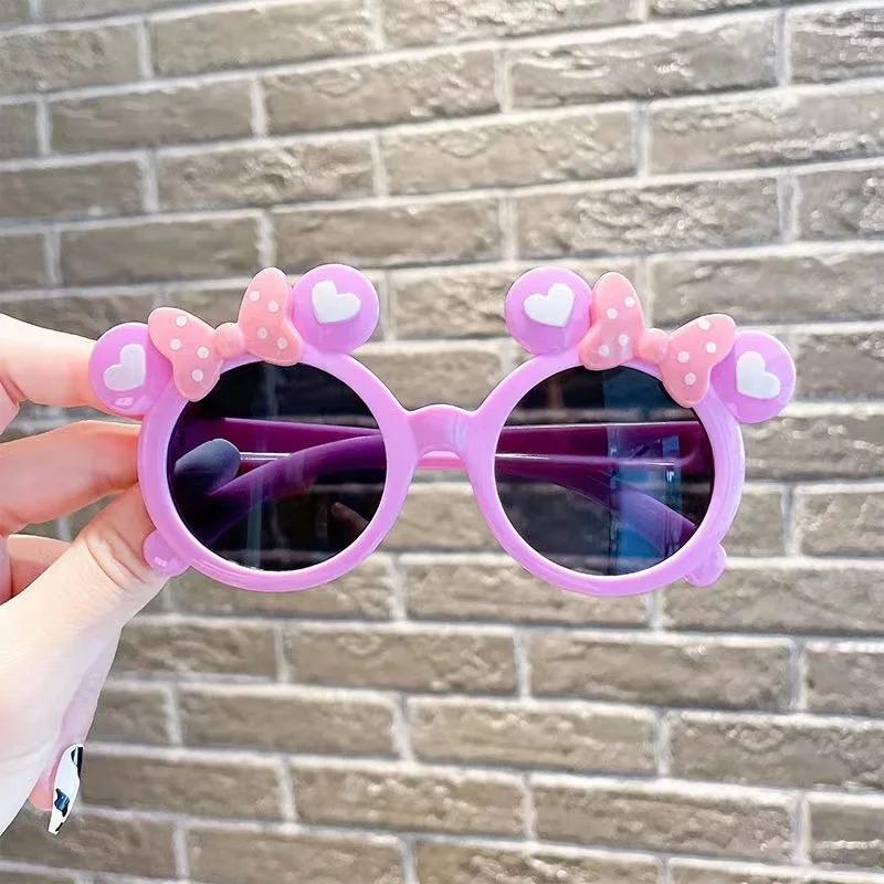 Kids Cute Cartoon Sunglasses Girls Boys Shiny Bowknot Sun Eyeglasses Lovely Cat Children Glasses Fashion Gradient Eyeglasses UV400