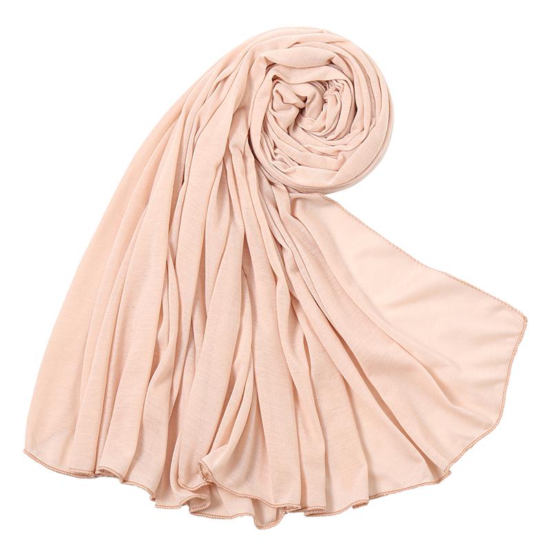 Big Size Polyester Jersey Hijab Scarf Long Muslim Shawl Plain Soft Turban Tie Head Wraps For Women Africa Headband Headscarf