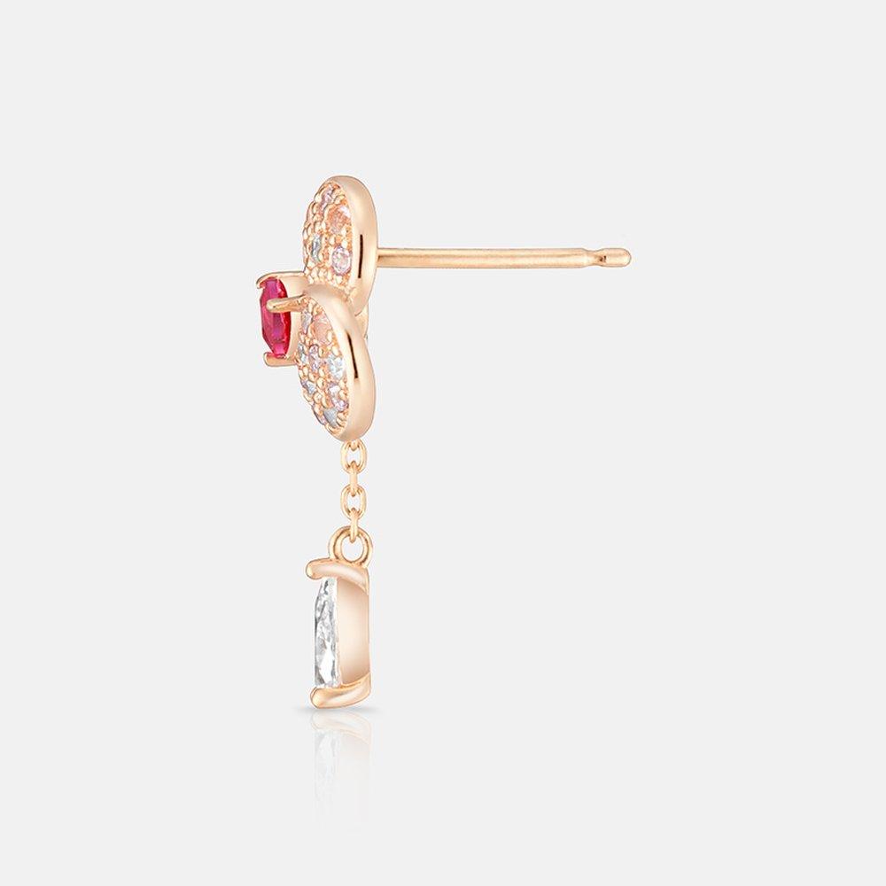 La Rosa Silver Rose Earrings A221Se0005Rpr .