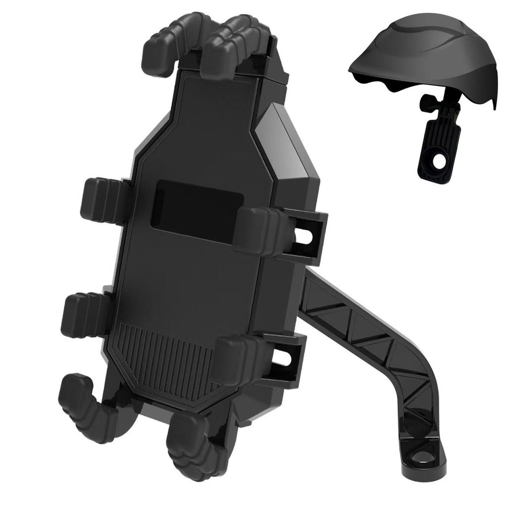 Grenzüberschreitender Motorrad-Rückspiegel mit Elektrofahrrad-Lenker und Helm-Handyhalter
