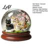 Lightweight Acrylic Holiday Gift Christmas Crystal Ball Figurine 2D Winter Cottage Carousel Transparent Igloo Ornament Tabletop Ornaments for