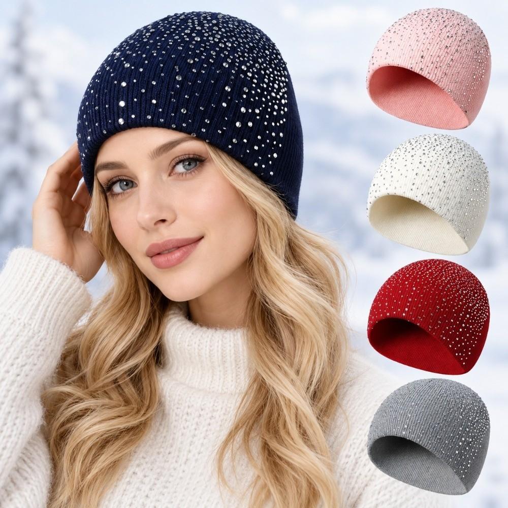 Stretchy Fit Warm Winter Hat Knitted Winter Knitted Cap New Outdoor Ski Beanie Outdoor Streetwear
